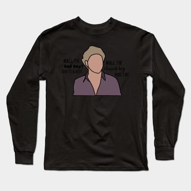 Niall Horan bad boy/church boy Long Sleeve T-Shirt by emmamarlene